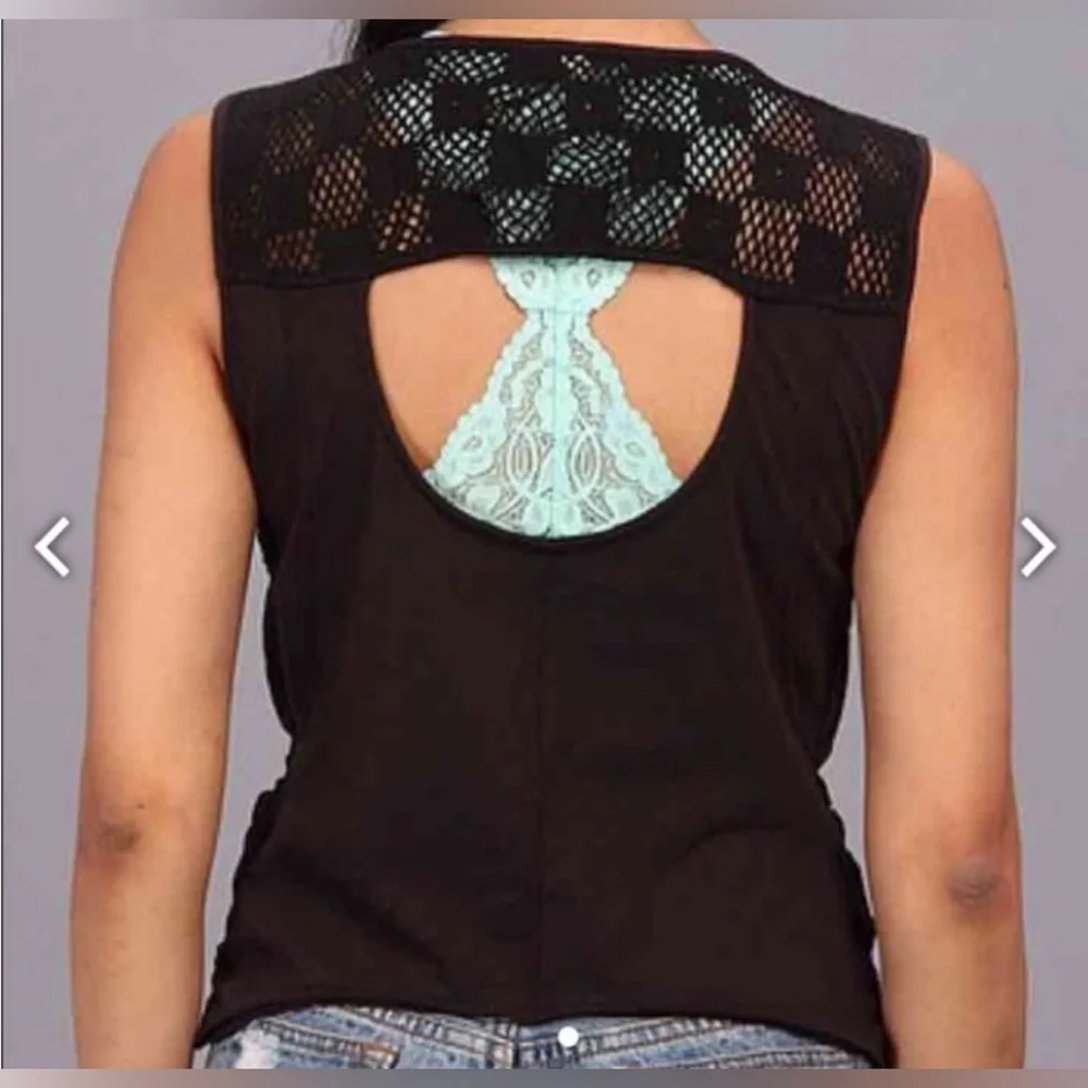 Free People Sahara Wrapped Crochet Beaded Tank Top - Picture 3 of 10